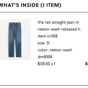 Madewell Women’s Jeans, NEW